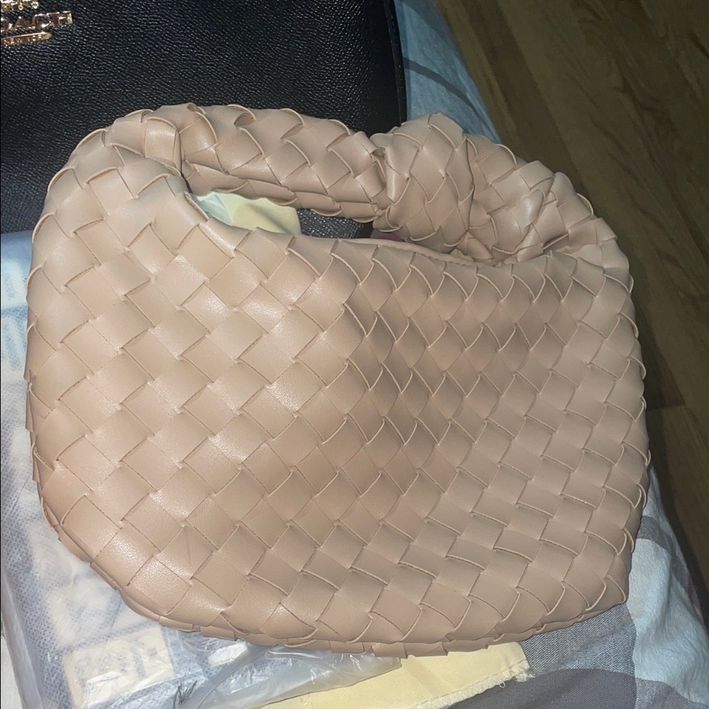 Woven Tan Handbag